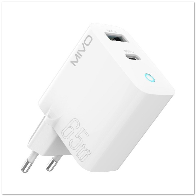 СЗУ MIVO MP-650Q с USB+TYPE-C портами Q3.0 65W