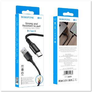 Кабель TYPE C BOROFONE BX54 2.4A (1М) (нейлоновый)