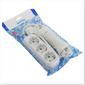 Удлинитель Smartbuy 3 гнезда 5м без заземления 10А/2.2кВт (6892)