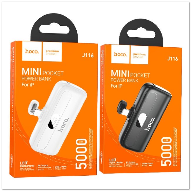 POWER-BANK HOCO J116 5000mAh Lightning output/TYPE-C input