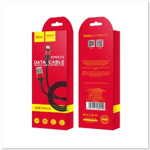 Кабель micro USB HOCO X26  2А (L=1M) ХБ