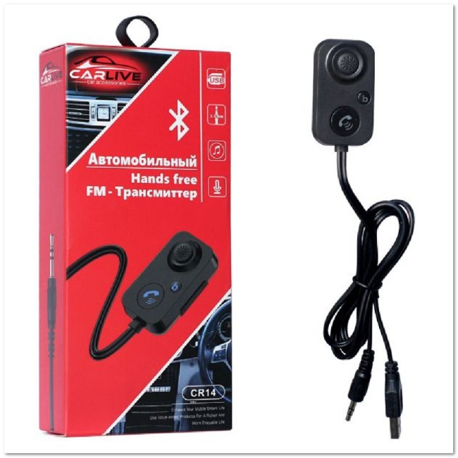 BT FM-трансмиттер CR-14 (AUX+USB)