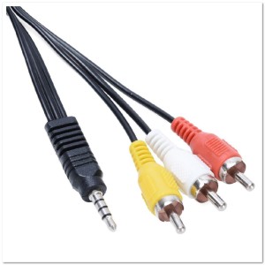 Кабель AUX  3,5 - 3RCA   PREMIUM 5 метров