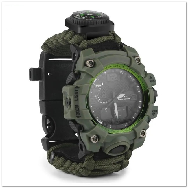 Водонепроницаемые наручные часы SPORT  SKMEI 1155B green с компасом (+ механика)