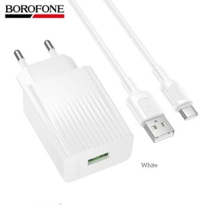 СЗУ BOROFONE BAS72A с USB + кабель TYPE-C 18W