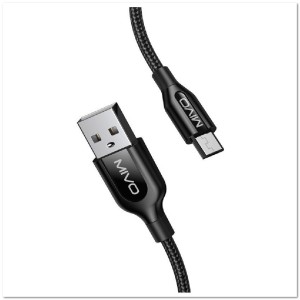 Кабель micro USB MIVO MX-44 (L=1M) 2.4A с нейлоновой оплеткой