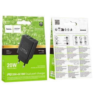 CЗУ HOCO CS94A c USB+TYPE-С QC3.0+PD20W
