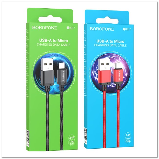 Кабель micro BOROFONE BX87 2.4A (1M) (круглый)
