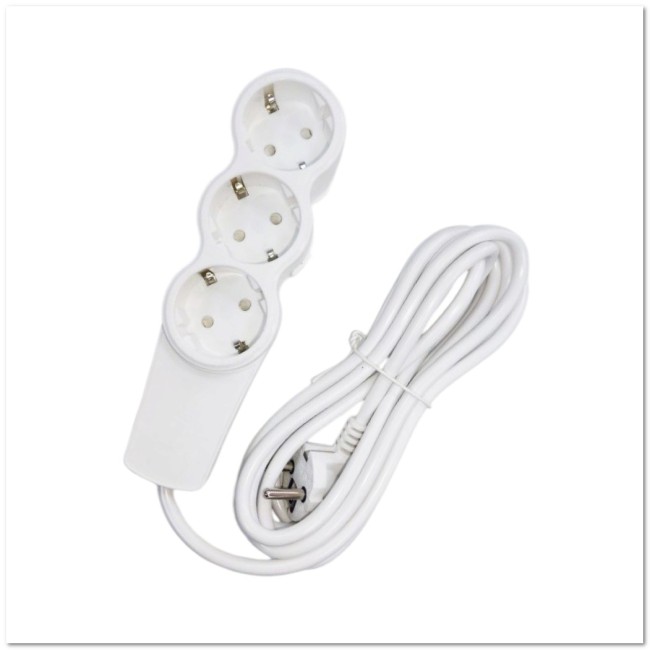 Удлинитель POWER STRIP F-03  3 гнезда 8м с заземлением 16A (12696)