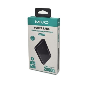 POWER-BANK MIVO MB-211Q 20000mAh  PD+CQ3.0 2 USB, TYPE-C, LED-дисплей