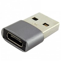 Переходник OTG TYPE C - USB WALKER металлический