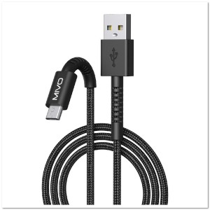 Кабель micro USB MIVO MX-47 (L=1M) 2.4A с нейлоновой оплёткой и защитой от изломов