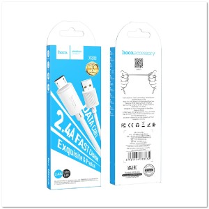 Кабель micro USB HOCO X88  2.4А (L=1М) круглый