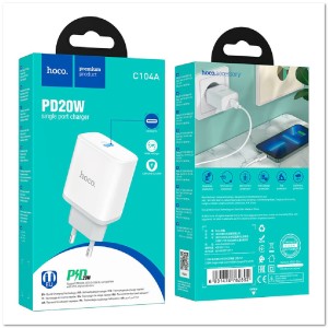 CЗУ HOCO C104A с TYPE-C портом CQ3.0 20W