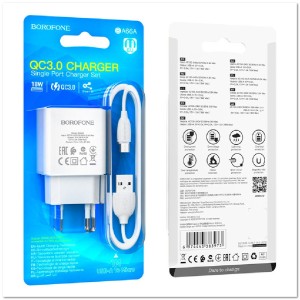 СЗУ BOROFONE BA66A с USB + кабель Micro USB 3.0A 18W