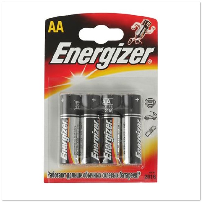 Батарейка алкалиновая Energizer LR6 AA BL4