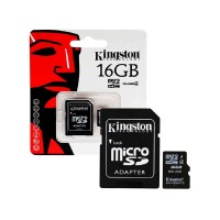 MicroSD Kingstone 16 Гб 10 класс с SD-адаптером
