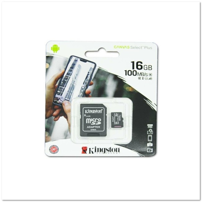 MicroSD Kingstone 16 Гб 10 класс с SD-адаптером COPY