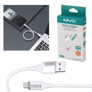Кабель micro USB MIVO MX-53M 2.4А, силиконовый, 1м