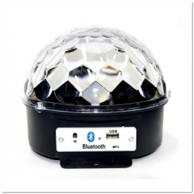 Диско шар BLUETOOTH +светомузыка+USB+ microSD+радио LC-2031