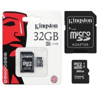 MicroSD Kingstone 32 Гб 10 класс с SD-адаптером