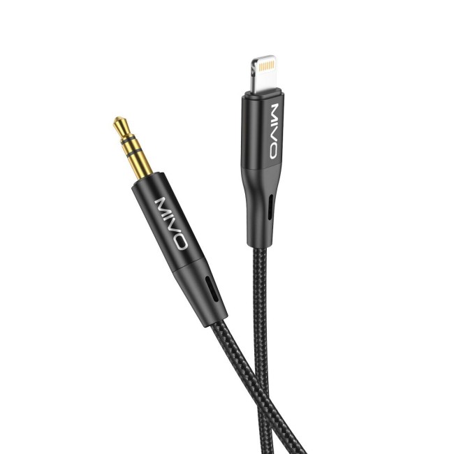 Кабель  AUX на Lightning MIVO A3 (папа-папа) 1.2м, ХБ