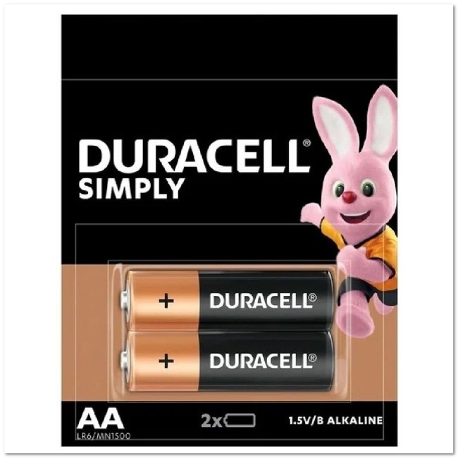 Батарейка алкалиновая DURACELL LR6 AA BL2