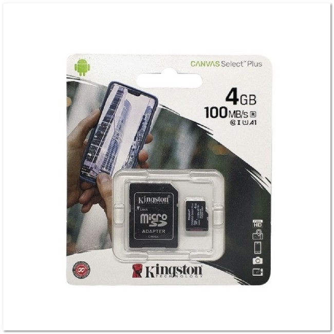 MicroSD Kingstone 4 Гб 10 класс с SD-адаптером COPY