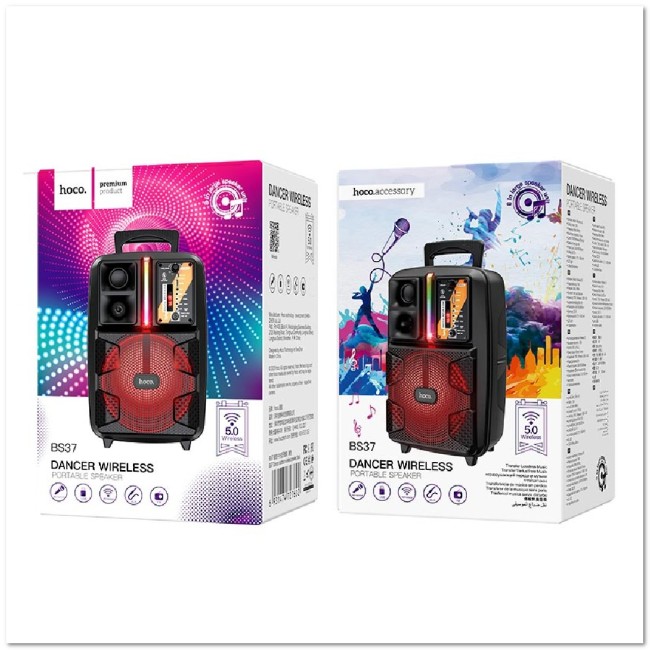 Bluetooth колонка HOCO BS37 (2*15W/1800 mAh) с микрофоном