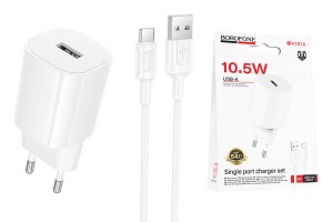 СЗУ BOROFONE BA101A с USB + кабель TYPE-С 2.1A