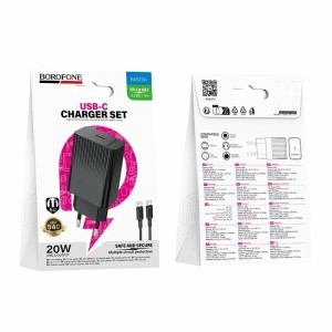 СЗУ BOROFONE BAS73A с TYPE-С + кабель TYPE-C QC3.0+PD20W