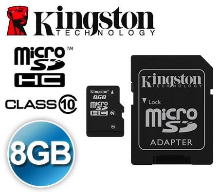 MicroSD Kingstone 8 Гб 10 класс с SD-адаптером COPY