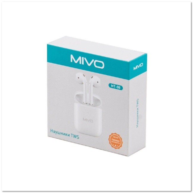 Беспроводные наушники MIVO MT-08 TWS WHITE