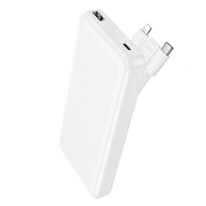 PPOWERBANK BOROFONE BJ79 10000 mAh ULTRA-THIN USB, TYPE-C + 3 встр.кабеля PPOWERBANK BOROFONE BJ79 10000 mAh ULTRA-THIN USB, TYPE-C + 3 встр.кабеля