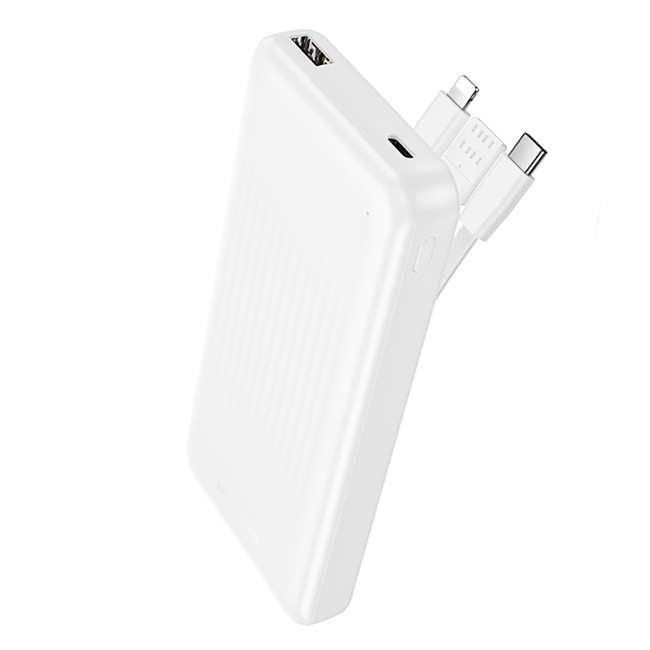 PPOWERBANK BOROFONE BJ79 10000 mAh ULTRA-THIN USB, TYPE-C + 3 встр.кабеля PPOWERBANK BOROFONE BJ79 10000 mAh ULTRA-THIN USB, TYPE-C + 3 встр.кабеля