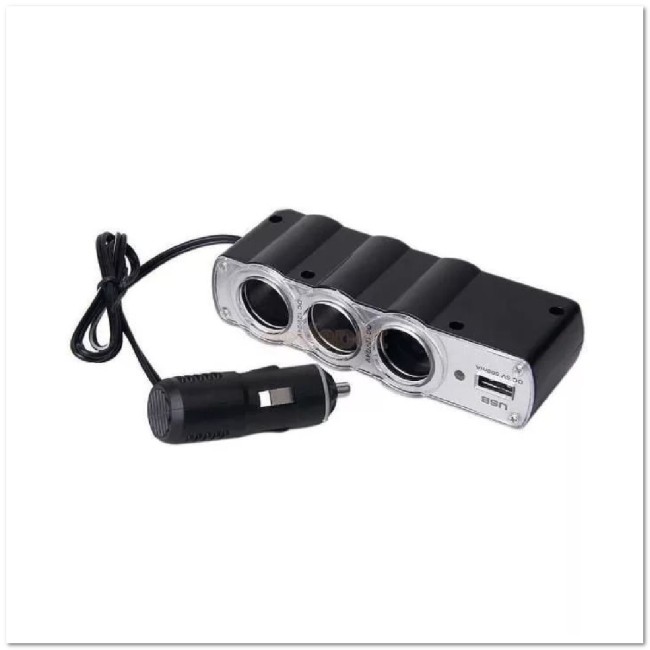 Автомоб. разветвитель на 3 прикур-ля + USB WF-0120