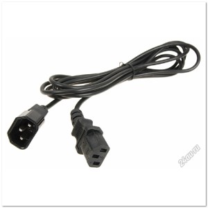 Удлинитель питания для ПК  папа-мама 1,5 метра ( сечение 0,75)