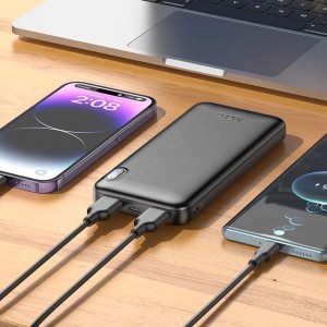 POWERBANK HOCO J128 10000mAh ULTRA-THIN 2 USB, micro USB