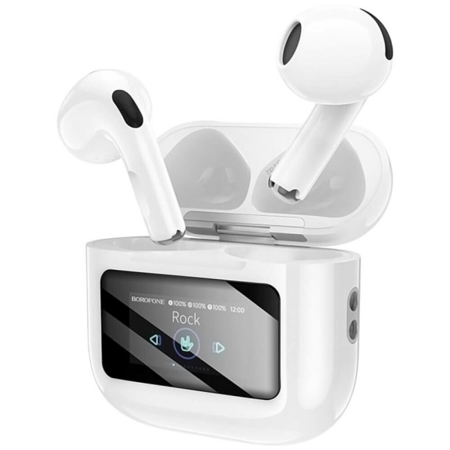 Беспроводные наушники BOROFONE BW60 WHITE (с экраном) BT5.4
