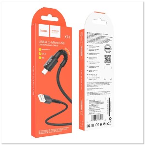 Кабель micro USB HOCO X71  2.4A (L=1M) нейлоновая оплетка