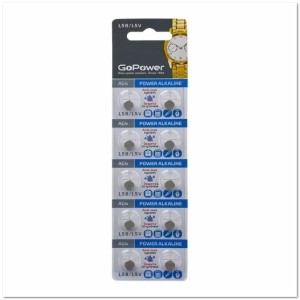 Батарейка GoPower AG4 1.5V LR66 BL10