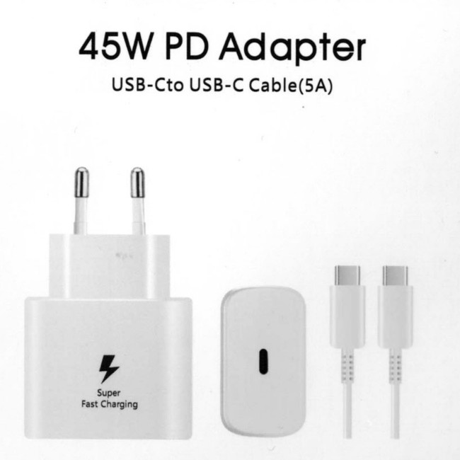 СЗУ TYPE C 45W for Samsung ORIGINAL (TAIWAN) + кабель TYPE C СЗУ TYPE C 45W for Samsung ORIGINAL (TAIWAN) + кабель TYPE C