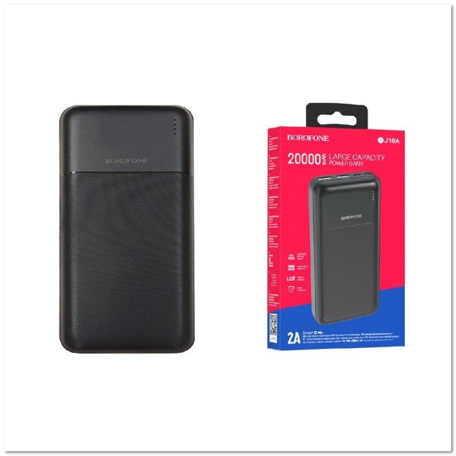 POWER-BANK BOROFONE BJ16A 20000 mAh 2 USB, micro USB, USB-C
