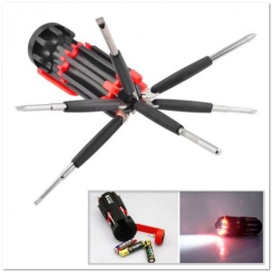 Отвертка многофункциональная 6 в 1 с фонариком X-PERT MST601