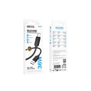 Кабель TYPE C BOROFONE BX123 3А, силиконовый, 1м