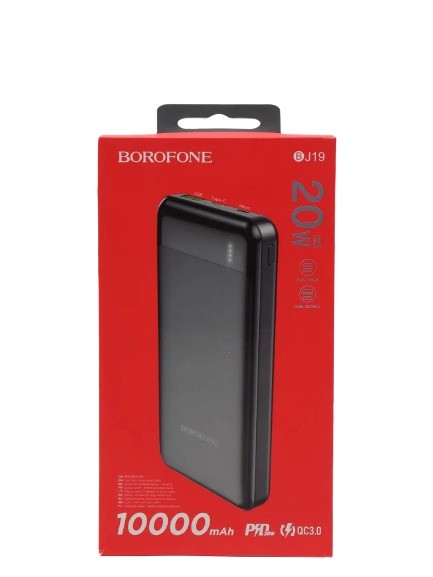 POWER-BANK BOROFONE BJ19 10000 mAh PD+CQ3.0  2 USB, micro USB, USB-C