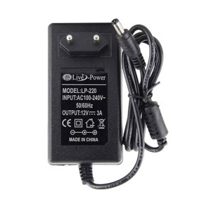 Блок питания 12V (3А) разъем 3,5*1,35 LP-220