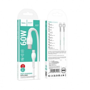 1Кабель TYPE C на TYPE C HOCO X37 3А, PD60W, ПВХ, 1м