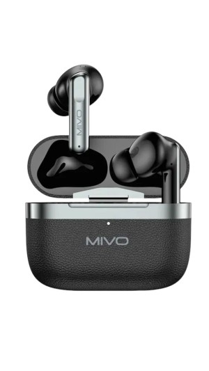 Беспроводные наушники MIVO MT-20 TWS BLACK BT5.4 ANC/ENC (6 микрофонов)
