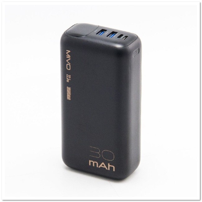 POWER-BANK MIVO MB-308Q 30000mAH PD+CQ3.0 2 USB, micro USB, TYPE-C, LED-дисплей